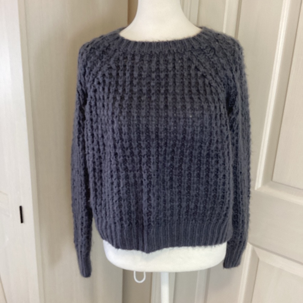 Hippie Rose dark lavender Soft Chunky Knit Sweater Sz S